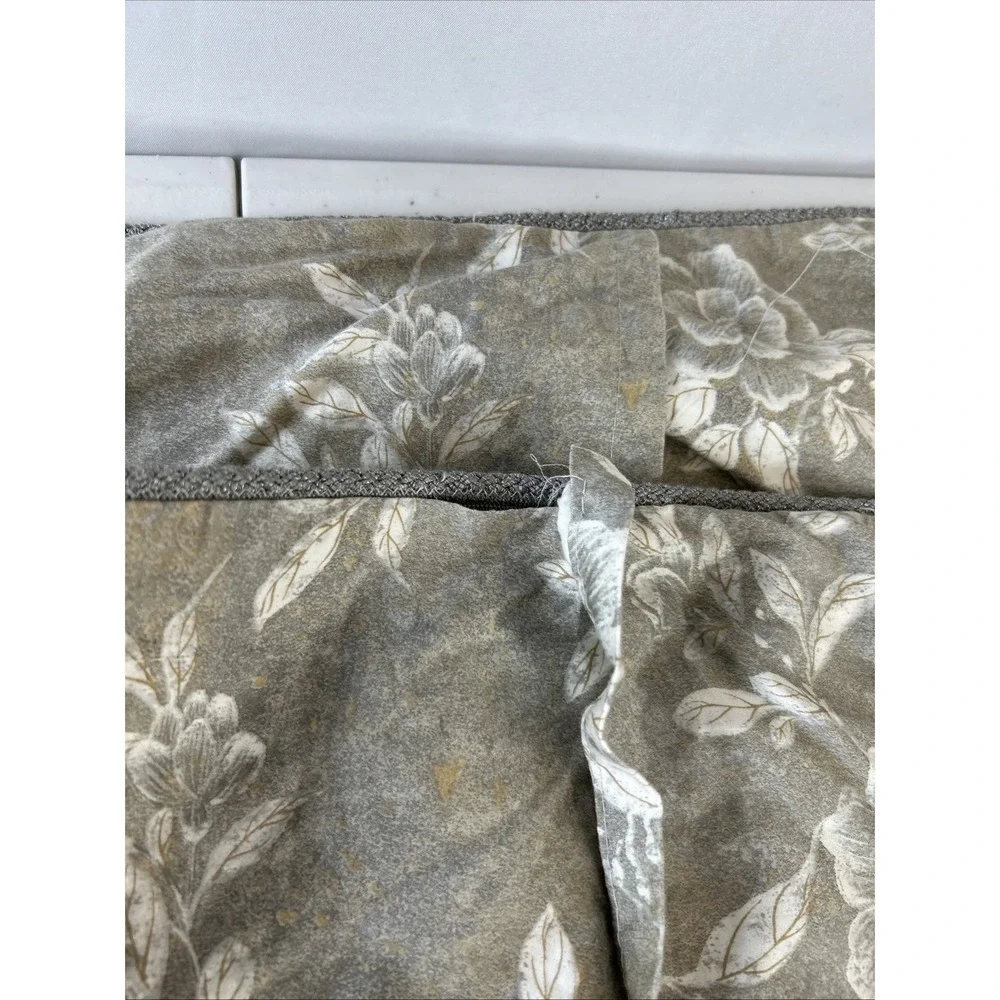 Ralph Lauren ODEON FLORAL Silver Bronze Grey Comforter Queen + 2 Shams